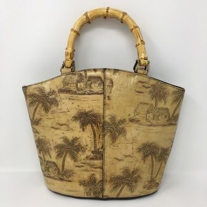 Tribal Print Vintage Tote Handbag by Caribbean Joe